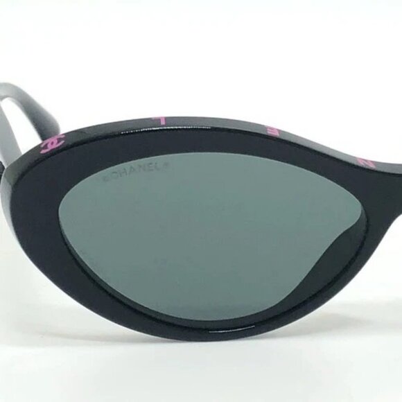 CHANEL 5416-A CC Mark Eyewear Oval Shape sunglasses Plastic Black Unused main image 5